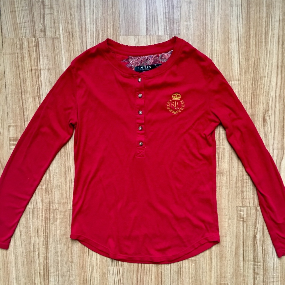 4/$15 Lauren by Ralph Lauren Pajama Top